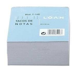 TACO NOTAS ENCOLADO BLANCO 10x10