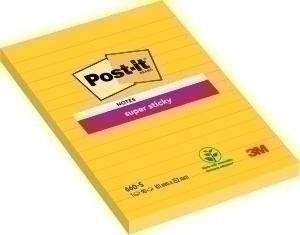 TACO NOTAS POST-IT 660 SSTICKY 101X152 AM CANARIO LINEAS /660-S