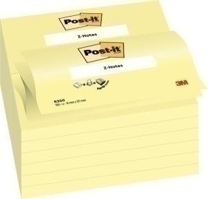 NOTAS ADHESIVAS POST-IT 100h Z NOTES 76x127 (R350)