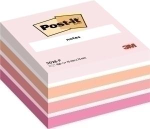 TACO NOTAS POST-IT CUBO 76X76X45  450 HOJAS ROSA PASTEL