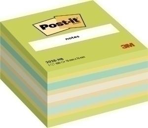 TACO NOTAS POST-IT CUBO 76X76X45  450 HOJAS AZUL/ VERDE NEON