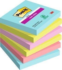 TACO NOTAS POST-IT 654 SUPER STICKY 76x76 COLORES COSMIC PACK DE 6