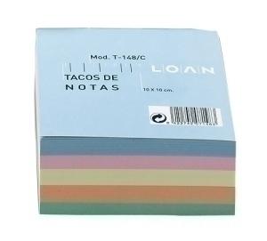 TACO NOTAS ENCOLADO COLORES 10X10 500 Hj