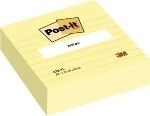 TACO NOTAS POST-IT CUBO 100x100 300h RAYADO AMARILLO CANARIO