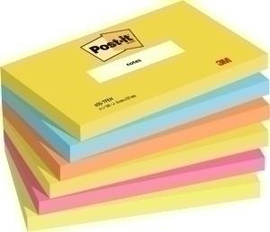TACO NOTAS POST-IT 655 76x127 COLORES ENERGIA PACK DE 6