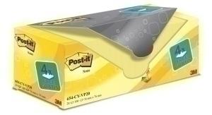 TACO NOTAS POST-IT 654 76x76 AMARILLO CANARIO PACK DE 20 (16+4)