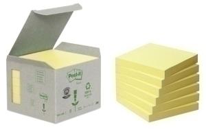 TACO NOTAS POST-IT RECICL. 654 76X76 AMARILLO 100H TORRE/6 /654-1B