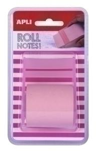 NOTAS ADHESIVAS APLI ROLLO DE 8M X 50 MM ROSA PASTEL /18192