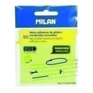 NOTAS ADHESIVAS MILAN TRANSLUC. 50H 76X76 AMARILLO FLUOR /411261050