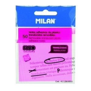 NOTAS ADHESIVAS MILAN TRASLUCIDAS 50h 76x76 ROSA FLUOR