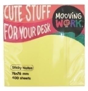 NOTAS ADHESIVAS MOOVING 400h 76x76 MULTICOLOR