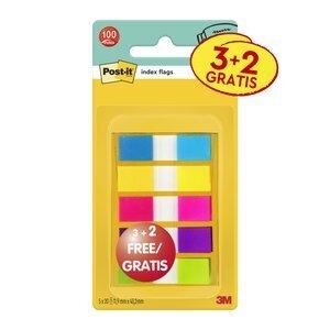 BANDERITAS ADHESIVAS POST-IT 683-5CBP 11.9x43.2mm PACK de 5 COLORES