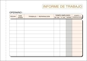 TALONARIOS INFORME TRABAJO 8º APAIS. COPIA 58D /T-137