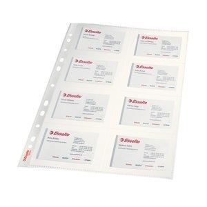 FUNDA para TARJETAS ESSELTE PP 110  A4 8 DPTOS. 11 TAL. BOLSA de 10