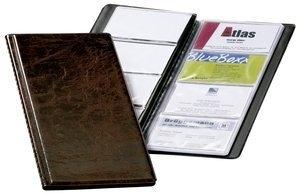 TARJETERO lomo soldado DURABLE VISIFIX 2380 115x253mm 12 fundas 96 tarjetas NEGRO