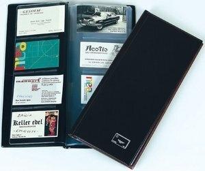 TARJETERO lomo soldado IBERPLAS 2/3 20 fundas 160 tarjetas LISO STANDARD AZUL