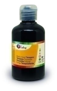 TEMPERA TCOLORS LIQUIDA 500 ML BOTELLA NEGRO /33875