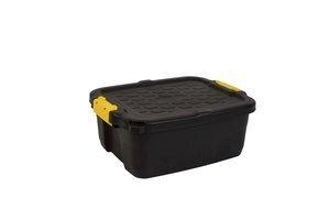 CAJA ALMACENAMIENTO STRATA BY CEP HW444 24 LITROS APILABLE con TAPA SERVICIO PESADO NEGRO