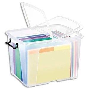 CAJA ALMACENAMIENTO STRATA BY CEP HW674 40 LITROS APILABLE  CRISTAL