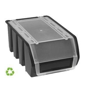 GAVETA A.2000 APILABLE 160x115x75 0.9 L DE PP RECICLADO Y 100% RECICLABLE NEGRO