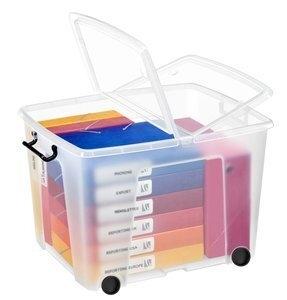 CAJA ALMACENAMIENTO STRATA BY CEP HW676 75 LITROS APILABLE con RUEDAS CRISTAL