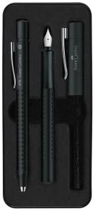 JUEGO BOLIGRAFO+PLUMA FABER-CASTELL GRIP 2011 (M) NEGRO MATE