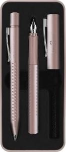 JUEGO BOLIGRAFO+PLUMA FABER-CASTELL GRIP 2011 (M) PALE ROSE