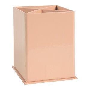CUBILETE EXACOMPTA AQUAREL CARTON FORRADO 4 COMPARTIMENTOS CORAL