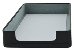 BANDEJA SOBREMESA TOMAS CARNERO POLIPIEL 34x25x6 CM. NEGRO