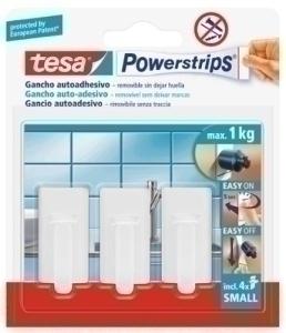 GANCHO PEQUEÑO TESA POWERSTRIPS 3 GANCHOS-4 TIRAS /57530-00014-20