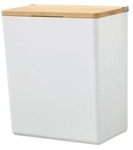 CAJA DE ALMACANAMIENTO TESA BABOO AUTOADHESIVA GRANDE BLANCA CON TAPA BAMBU