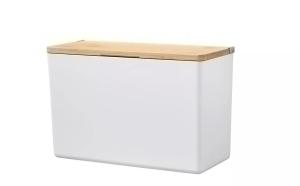 CAJA DE ALMACANAMIENTO TESA BABOO AUTOADHESIVA EXTRA GRANDE BLANCA CON TAPA BAMBU