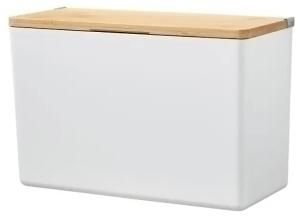 CAJA DE ALMACENAMIENTO TESA BABOO AUTOADHESIVA GRANDE CON TAPA BLANCO CON TAPA BAMBU