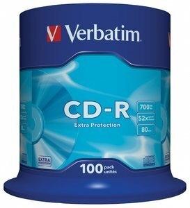 CD-ROM VERBATIM 700MB 48x SPINDLE 100 DATALIFE (Incluye Canon LPI de 0.80  )