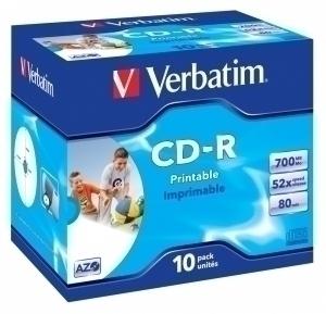 CD-ROM VERBATIM 700MB 52X JEWEL C/10 /43325