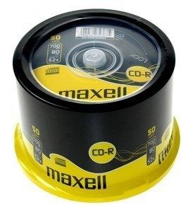 CD-ROM MAXELL 700 MB 80 min. 52x TARRO DE 50 (Incluye Canon LPI de 4.00  ) (M185)
