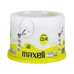 CD-ROM MAXELL 700 MB 80 min. 52x PRINTABLE TARRO DE 50 (Incluye Canon LPI de 4.00  ) (M190)