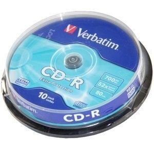 CD-ROM VERBATIM 700MB 52x SPINDLE 10 DATALIFE (Incluye Canon LPI de 0.80  )
