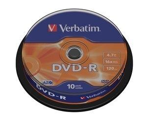 DVD -R VERBATIM 4.7GB 16x SPINDLE 10 ADVANCED AZO (Incluye Canon LPI de 2.10  )
