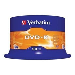 DVD -R VERBATIM 4.7GB 16x SPINDLE 50 (Incluye Canon LPI de 10.50  )