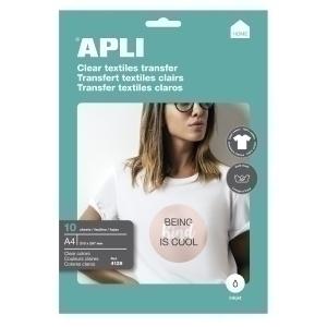 PAPEL INKJET TRANSFER APLI A4 10H PARA ALGODON BLANCO /4128