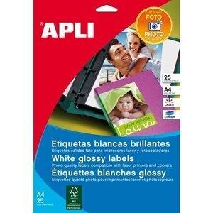 PAPEL LASER FOTO ADHESIVO APLI A4 (199,6x289,1) 10h GLOSSY