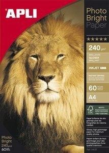 PAPEL INKJET APLI FOTO A4 240g  60h BRIGHT