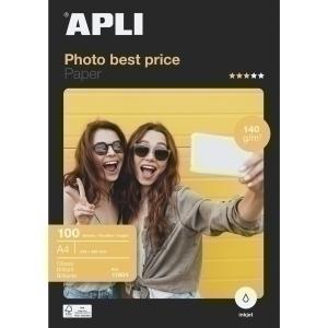 PAPEL INKJET APLI FOTO A4 140G 100H GLOSSY BEST PRICE /11804