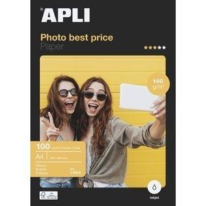 PAPEL INKJET APLI FOTO A4 140g 100h GLOSSY (BEST PRICE)