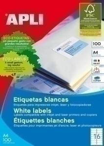 ETIQUETAS ADHE. IMPR. APLI 02418 100H A4 99,1X34 /2418