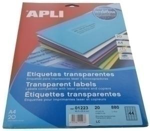 ETIQUETAS ADHE. IMPR. APLI 01223 20H A4 48,5X25,4 /1223