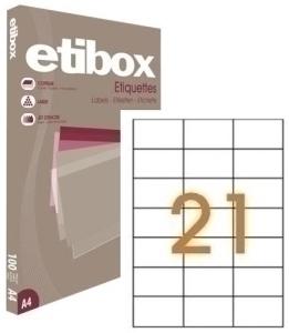 ETIQUETAS ADHE. IMPR. ETIBOX A4 BLANCA CAJ /ET119752