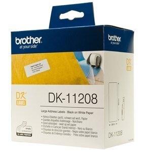 ETIQUETAS BROTHER PRECORTADA PAPEL BLANCO 38x90 mm ROLLO 400 uds.DIRECCION GDE.(DK11208)