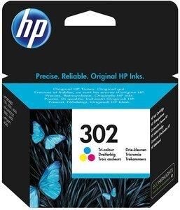 CARTUCHO INKJET HP F6U65AE Nº302 DESKTOP 1010/2130/3630, ENVY 4520/4522, OFFICEJET 3830/3834/4650 TRICOLOR 165 PÁG.